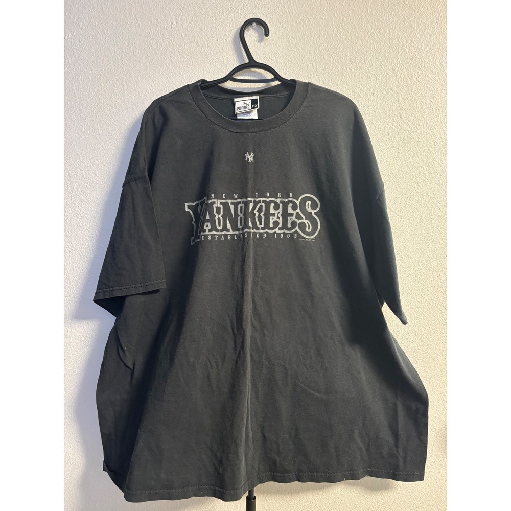 Puma New York Yankees T-Shirt Mens 2XL Black Graphic MLB Baseball P200A